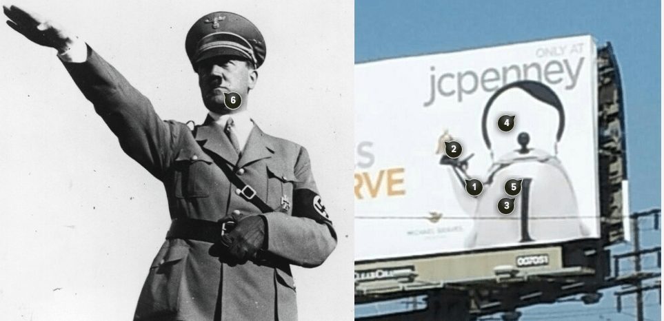 how jcpenny billboard resembles hitler