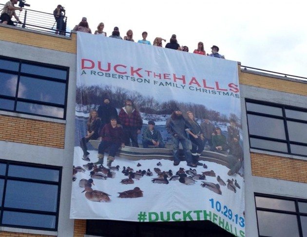 Duck the Halls Outdoor Banner Advertising