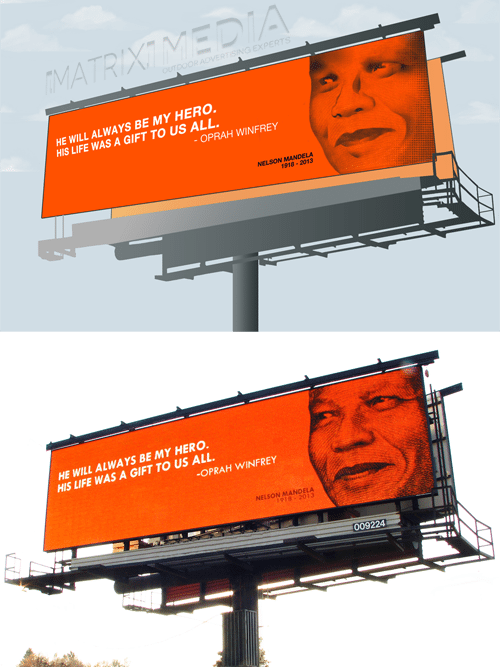 nelson mandela digital billboard