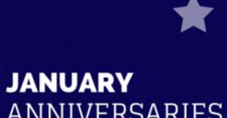 Celebrating January Anniversaries