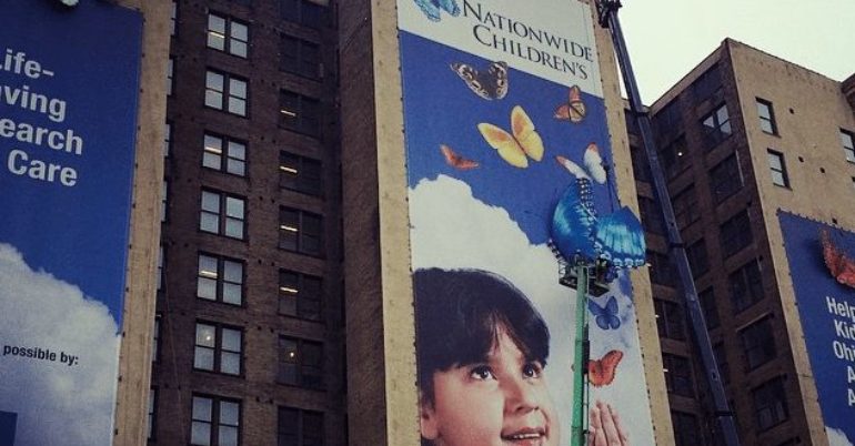 Nationwide Children’s Hospital Adds 3D Butterflies to Columbus Wallscape