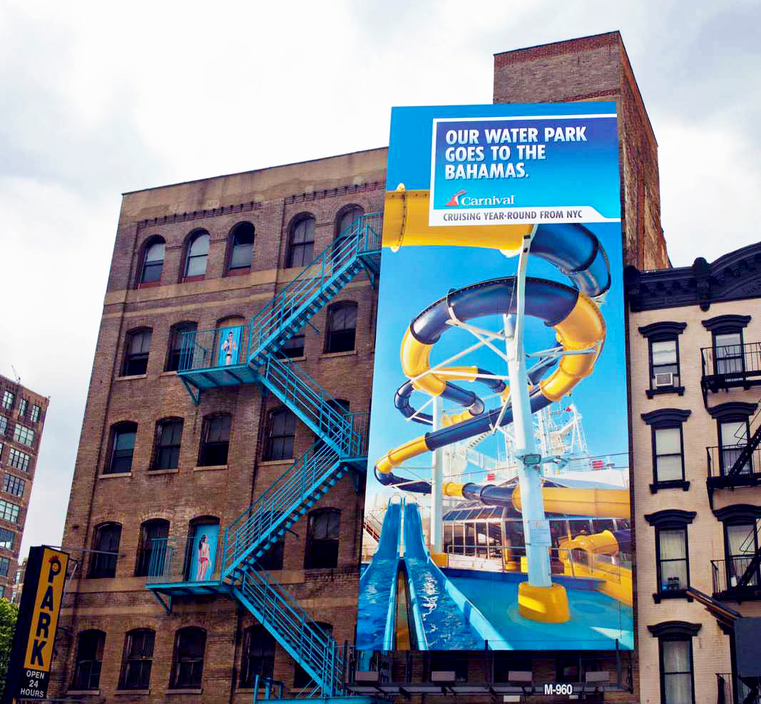 Carnival Cruiselines: Waterslide Escape (Wallscape) – 2013, USA.